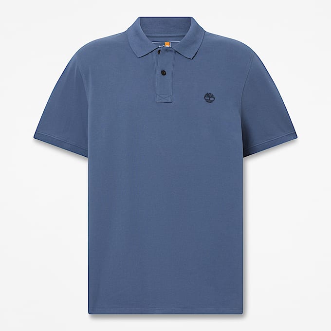 Millers River Piqu Poloshirt met korte mouwen voor heren in donkerblauw TBL No Color HERO