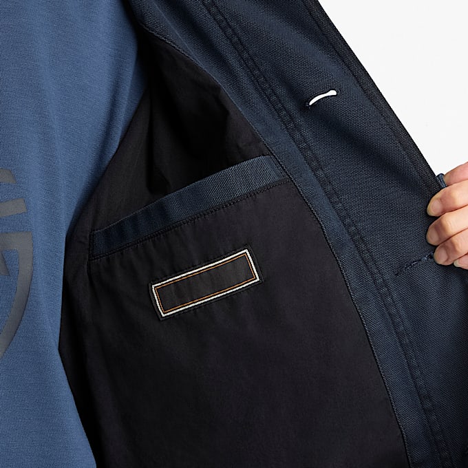 All Gender Wenham Canvas Field Coat in Dark Blue TBL Blue ALT4