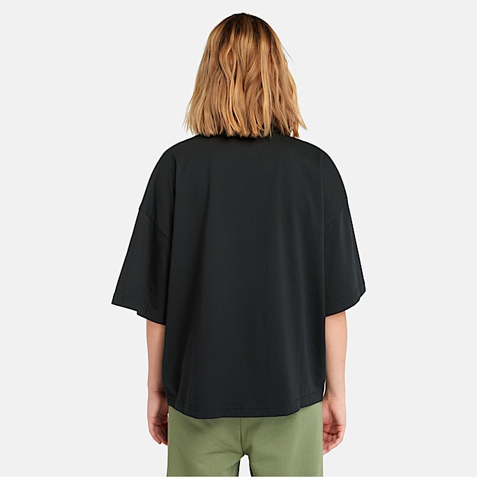 Tshirt oversize  manches courtes Dunstan pour femme en noir TBL noir ALT9