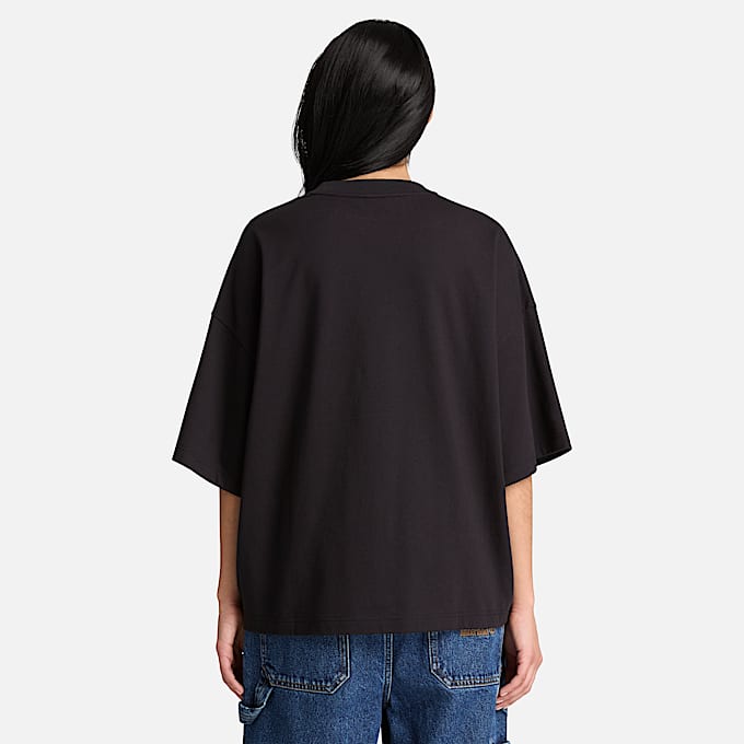 Tshirt oversize  manches courtes Dunstan pour femme en noir TBL noir ALT8