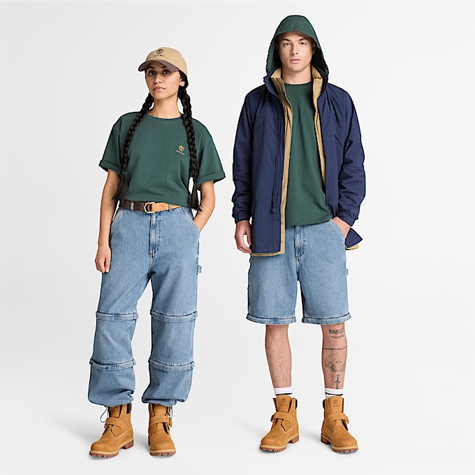 All Gender Timberland x BEAMS BaumwollTShirt mit Print in Dunkelgrn TBL Grn ALT1