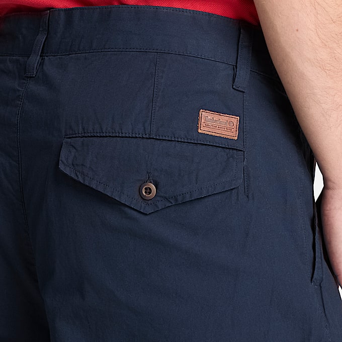 Claremont Poplin Pleated Chino Trouser fr herr i mrkbl TBL Bl ALT3