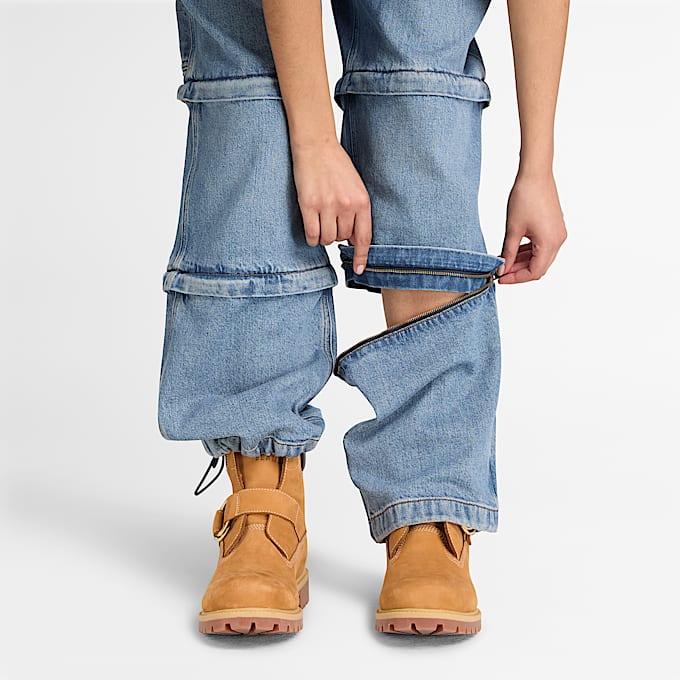 All Gender Timberland x BEAMS CarpenterJeans mit Reiverschluss in Hellblau TBL Blau ALT4