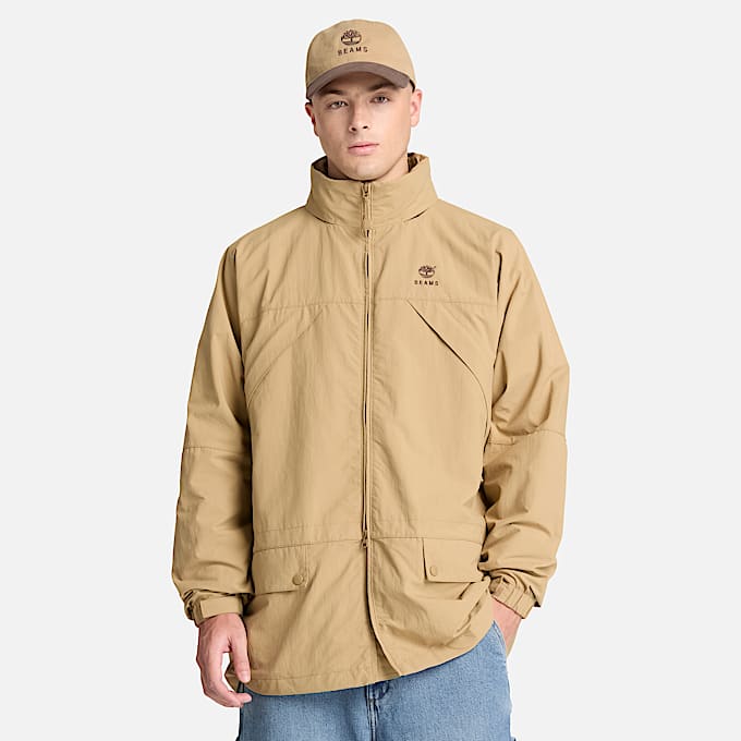 All Gender Timberland x BEAMS NylonWendejacke mit Reiverschluss in Khaki TBL Khaki ALT3