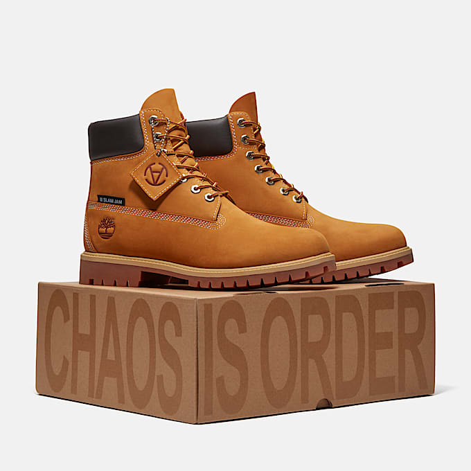 Wasserfester Timberland x Slam Jam Heritage 6Inch Boot in Gelb TBL Gelb ALT1