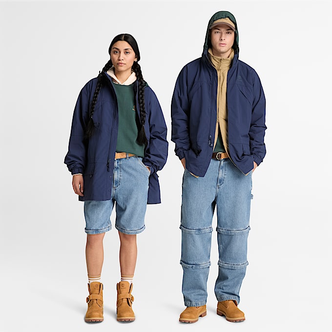 All Gender Timberland x BEAMS NylonWendejacke mit Reiverschluss in Dunkelblau TBL Blau ALT1