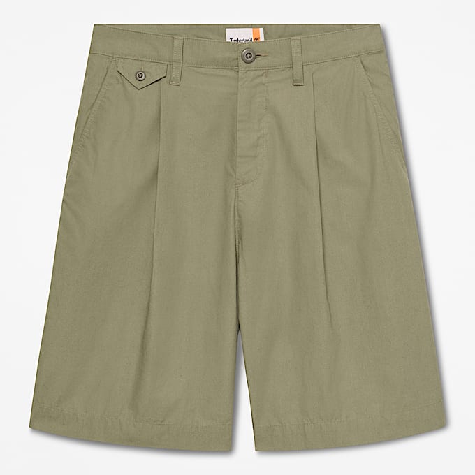 Claremont PopelineChinoshorts mit Bundfalten fr Herren in Braun TBL Braun HERO