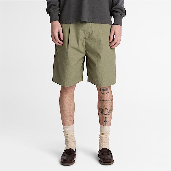 Claremont PopelineChinoshorts mit Bundfalten fr Herren in Braun TBL Braun ALT1