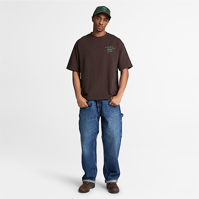 TShirt mit RindfleischundBrokkoliGrafik fr Herren in Dunkelbraun TBL Braun ALT2