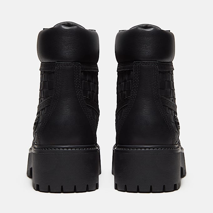 Gewebter Stone Street 6Inch Boot mit Plateausohle fr Damen in Schwarz TBL Schwarz ALT5