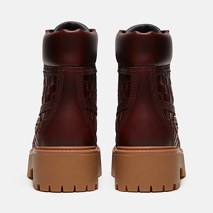 Gewebter Stone Street 6Inch Boot mit Plateausohle fr Damen in Burgunderrot TBL Burgunderrot ALT5