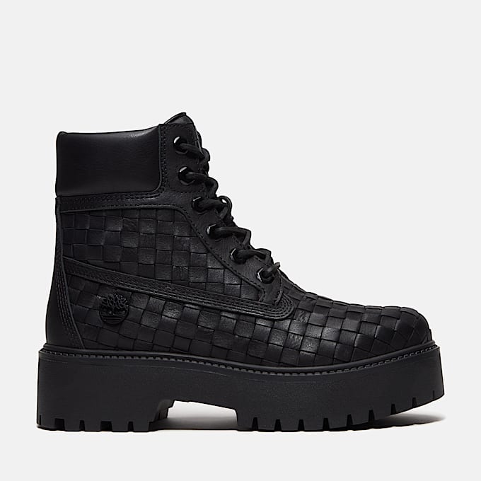Gewebter Stone Street 6Inch Boot mit Plateausohle fr Damen in Schwarz TBL Schwarz HERO