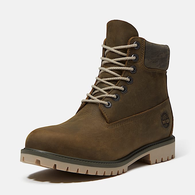 Wasserdichter Timberland Heritage 6Inch Boot fr Herren in Dunkelgrn TBL Grn ALT9