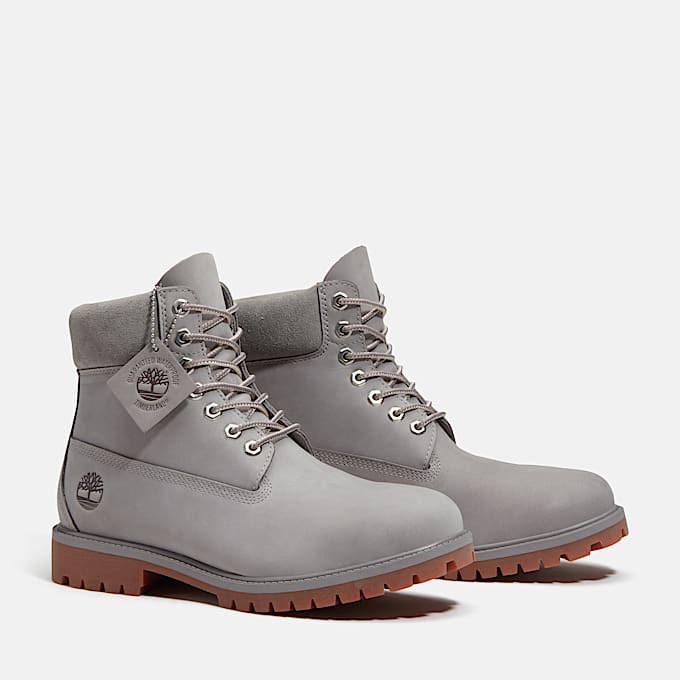 Wasserdichter Timberland Heritage 6Inch Boot fr Herren in Grau TBL Grau ALT4