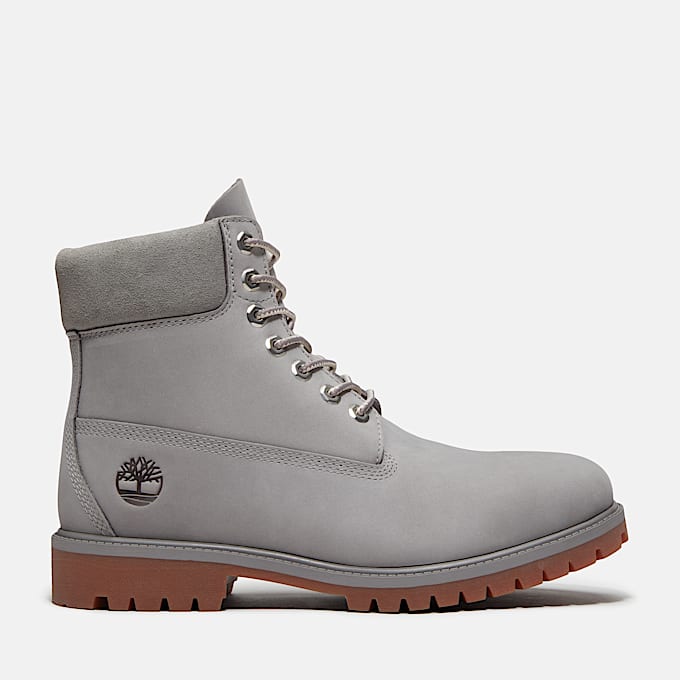 Wasserdichter Timberland Heritage 6Inch Boot fr Herren in Grau TBL Grau HERO