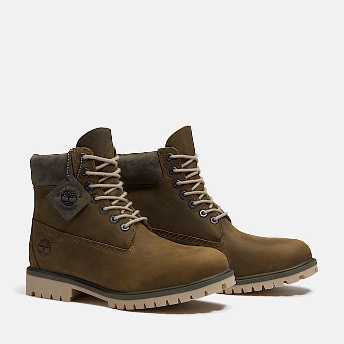 Wasserdichter Timberland Heritage 6Inch Boot fr Herren in Dunkelgrn TBL Grn ALT4