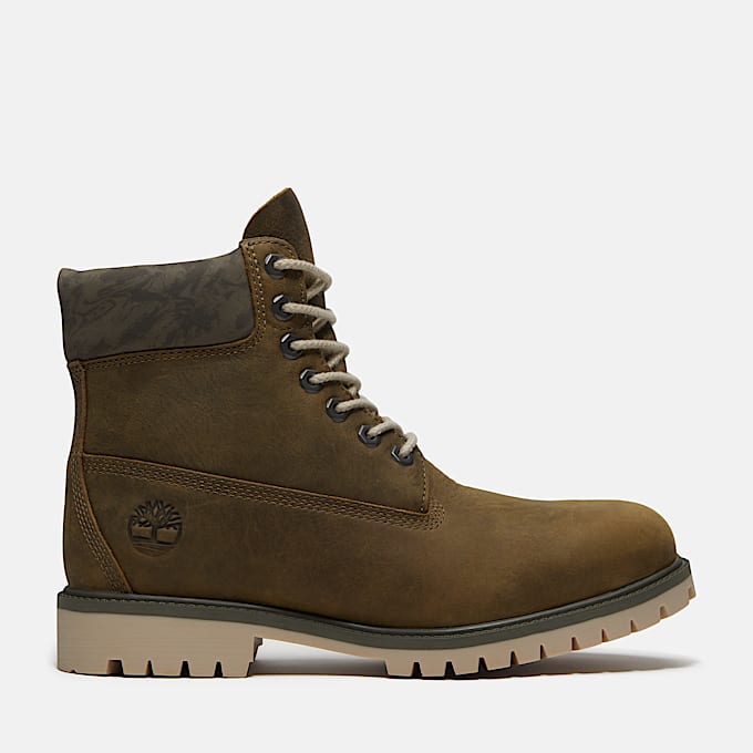 Wasserdichter Timberland Heritage 6Inch Boot fr Herren in Dunkelgrn TBL Grn HERO