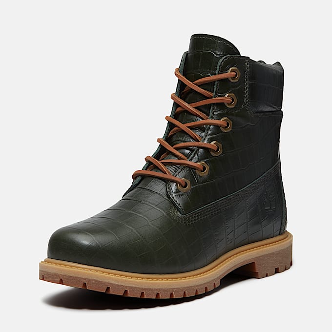 Timberland Premium 6Inch Boot fr Damen in Dunkelgrn TBL Grn ALT10