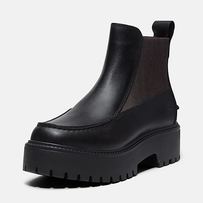 Stone Street Chelsea Boot mit Plateausohle fr Damen in Schwarz TBL Schwarz ALT9