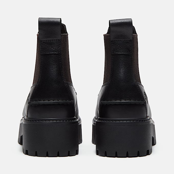 Stone Street Chelsea Boot mit Plateausohle fr Damen in Schwarz TBL Schwarz ALT5