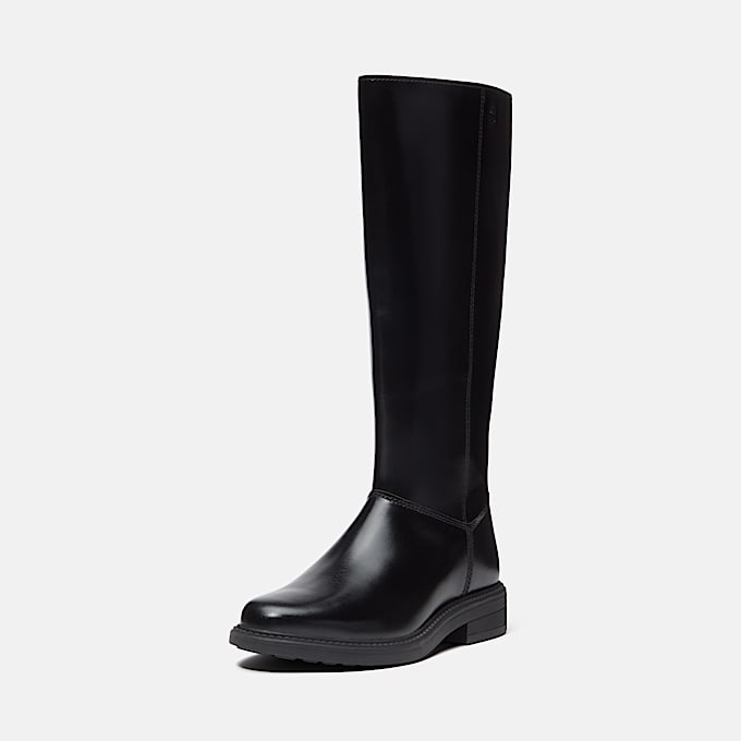 Hoher Stormbucks Boot mit Seitenreiverschluss fr Damen in Schwarz TBL Schwarz ALT9