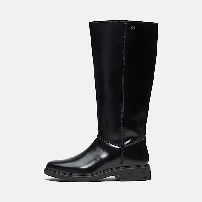 Hoher Stormbucks Boot mit Seitenreiverschluss fr Damen in Schwarz TBL Schwarz ALT8