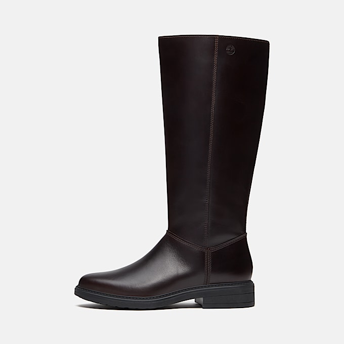 Hoher Stormbucks Boot mit Seitenreiverschluss fr Damen in Dunkelbraun TBL Braun ALT8