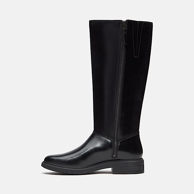 Hoher Stormbucks Boot mit Seitenreiverschluss fr Damen in Schwarz TBL Schwarz ALT6