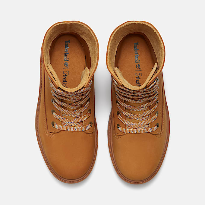 Halbhoher Stone Street Boot mit Plateausohle fr Damen in Gelb TBL Gelb ALT2