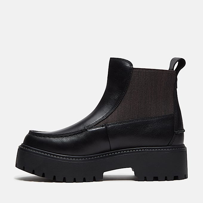 Stone Street Chelsea Boot mit Plateausohle fr Damen in Schwarz TBL Schwarz ALT6