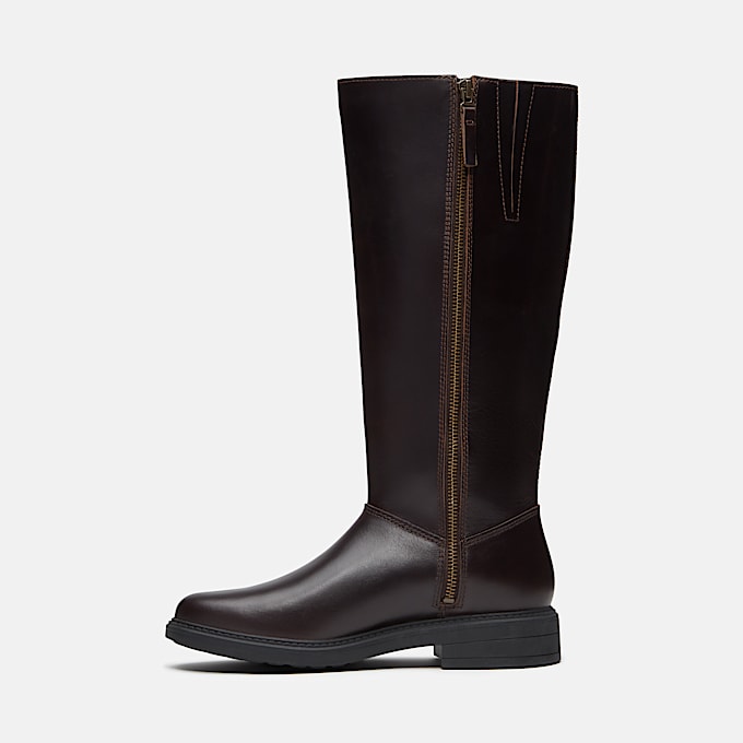 Hoher Stormbucks Boot mit Seitenreiverschluss fr Damen in Dunkelbraun TBL Braun ALT6