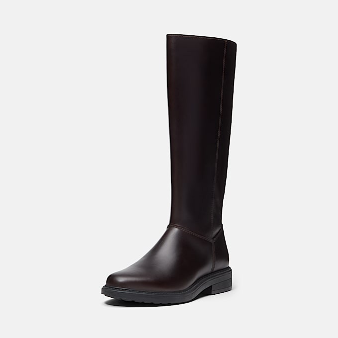 Hoher Stormbucks Boot mit Seitenreiverschluss fr Damen in Dunkelbraun TBL Braun ALT9