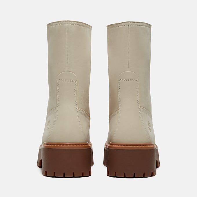 Halbhoher Stone Street Boot mit Plateausohle fr Damen in Hellbeige TBL Beige ALT5