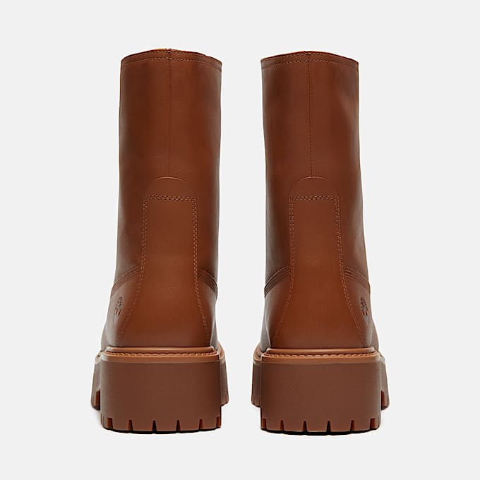 Halbhoher Stone Street Boot mit Plateausohle fr Damen in Braun TBL Braun ALT5