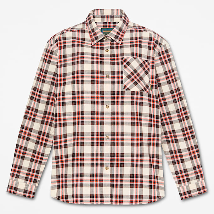 Mittelschweres FlanellLangarmhemd fr Damen in Beige TBL Beige HERO