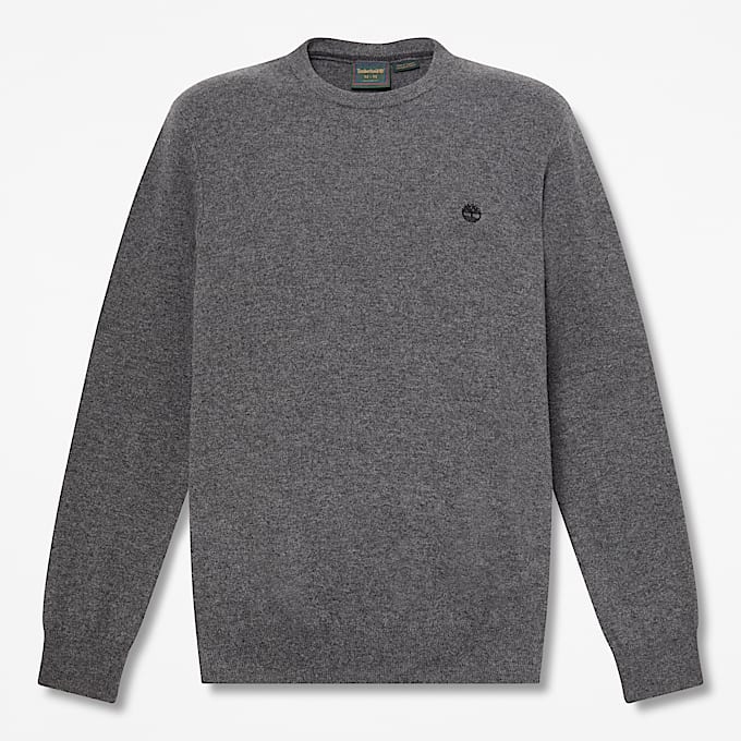 Cohas Brook Pullover mit Rundhalsausschnitt aus Merinowolle fr Herren in Dunkelgrau TBL Grau HERO