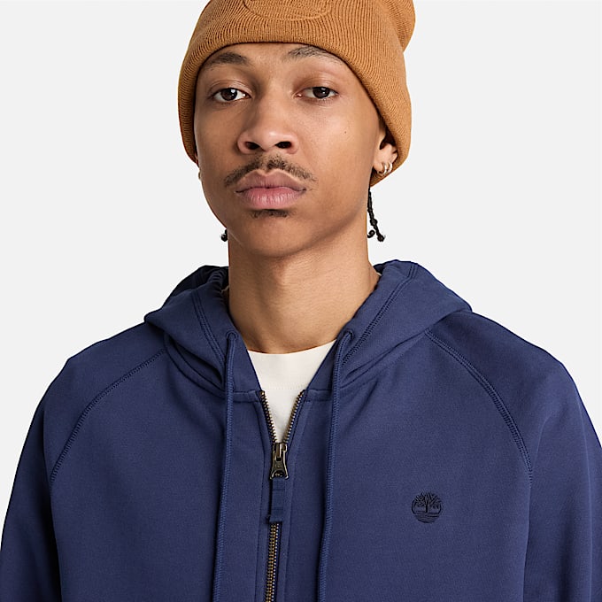 Exeter River Hoodie mit durchgehendem Reiverschluss fr Herren in Dunkelblau TBL Blau ALT3