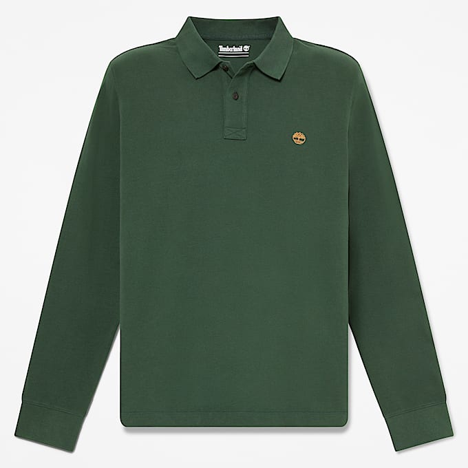 Millers River LangarmPoloshirt fr Herren in Dunkelgrn TBL Grn HERO