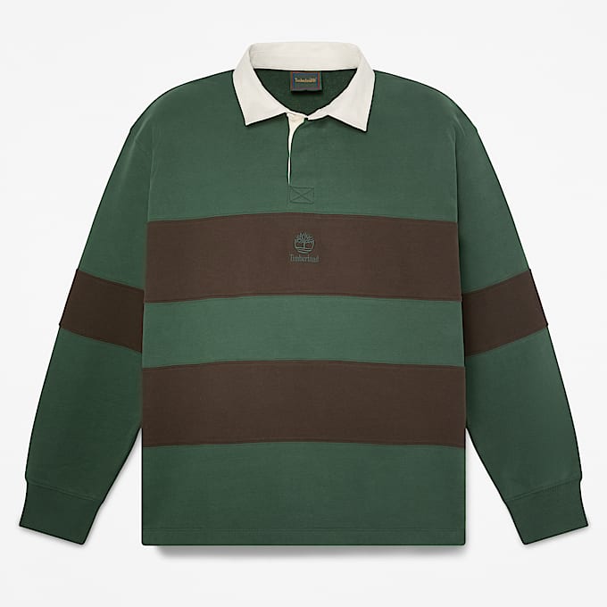 RugbyPoloSweatshirt fr Herren in DunkelgrnDunkelbraun TBL Grn HERO