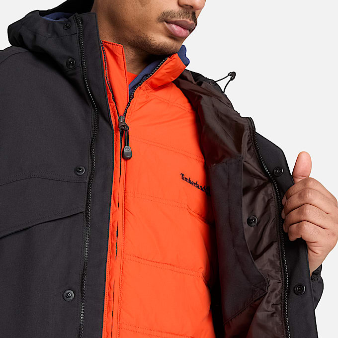 Weatherline Archivinspirierter Parka fr Herren in Schwarz TBL Schwarz ALT3