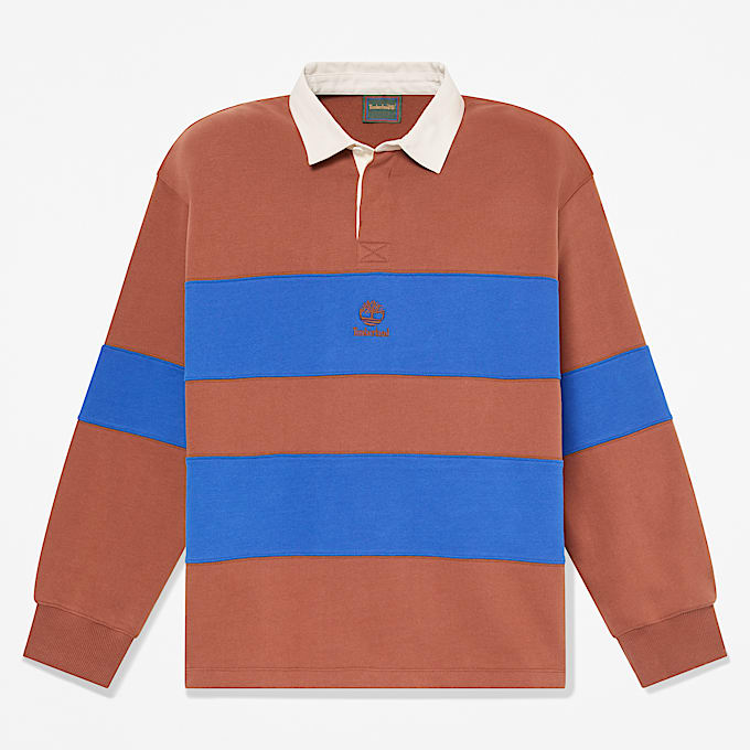 RugbyPoloSweatshirt fr Herren in BraunBlau TBL Braun HERO
