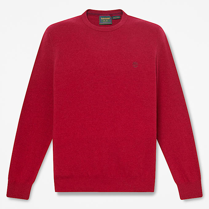 Cohas Brook Pullover mit Rundhalsausschnitt aus Merinowolle fr Herren in Rot TBL Rot HERO