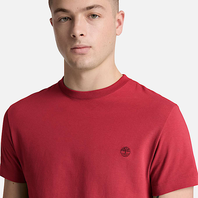 Dunstan River KurzarmTShirt mit schmaler Passform fr Herren in Rot TBL Rot ALT3