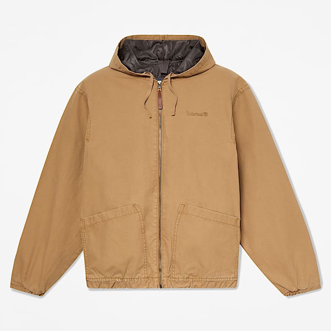 CanvasBomberjacke mit Kapuze fr Herren in Braun TBL Braun HERO