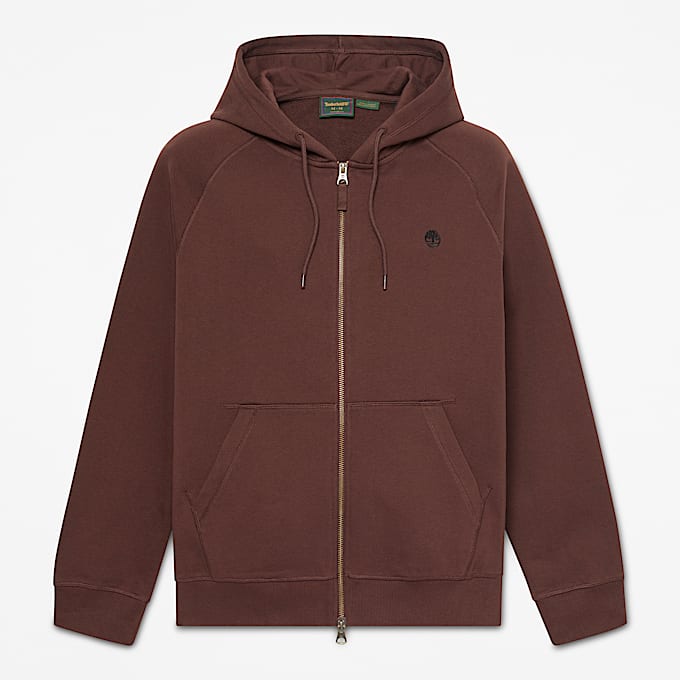 Exeter River Hoodie mit durchgehendem Reiverschluss fr Herren in Dunkelbraun TBL Braun HERO