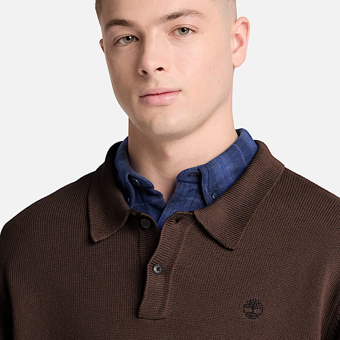 Williams River Polopullover aus Baumwolle fr Herren in Dunkelbraun TBL Braun ALT3
