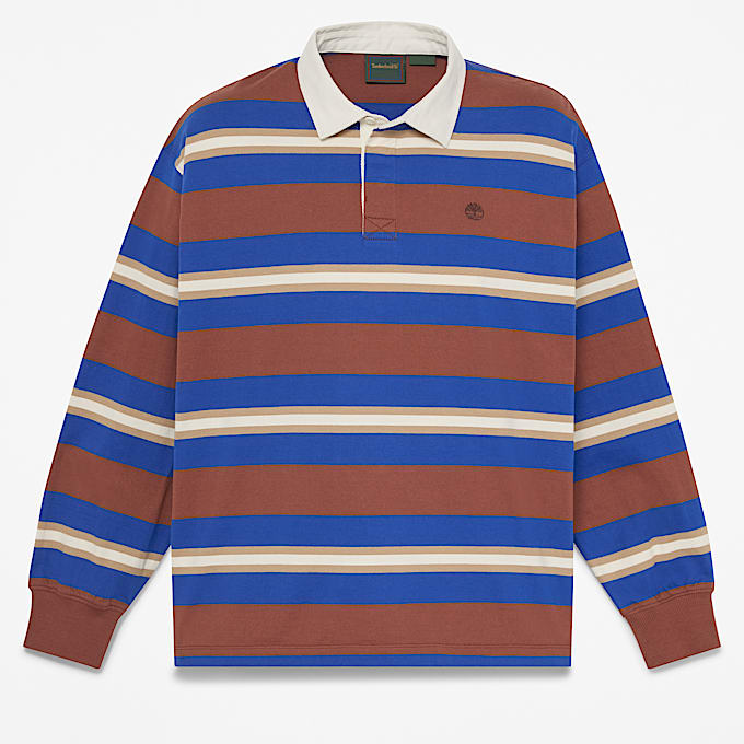Langrmeliges RugbyPolohemd fr Herren in Braun TBL Braun HERO