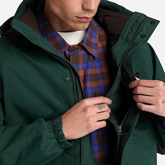 Wasserdichte 3in1Jacke fr Herren in Dunkelgrn TBL Grn ALT3