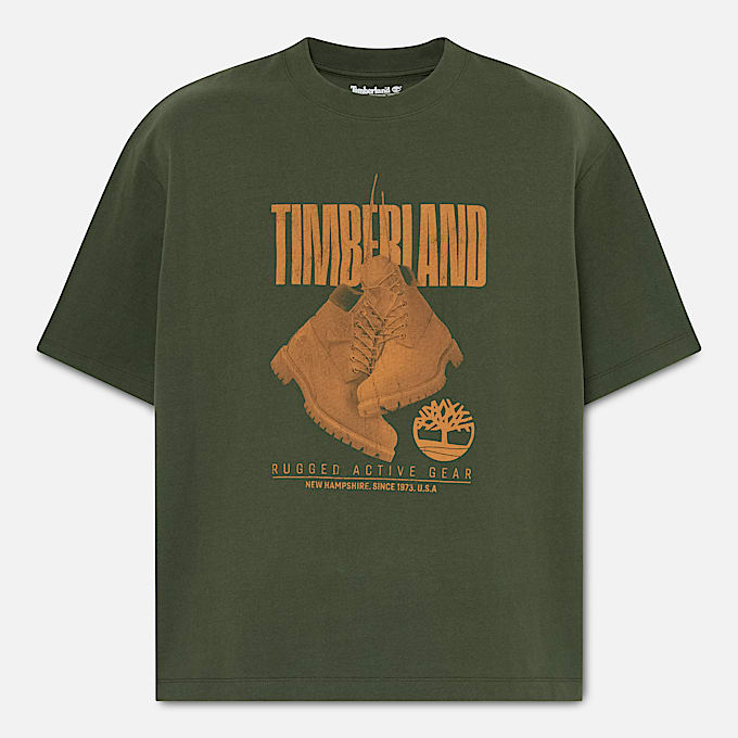 Rugged Boot KurzarmTShirt fr Herren in Dunkelgrn TBL Grn HERO