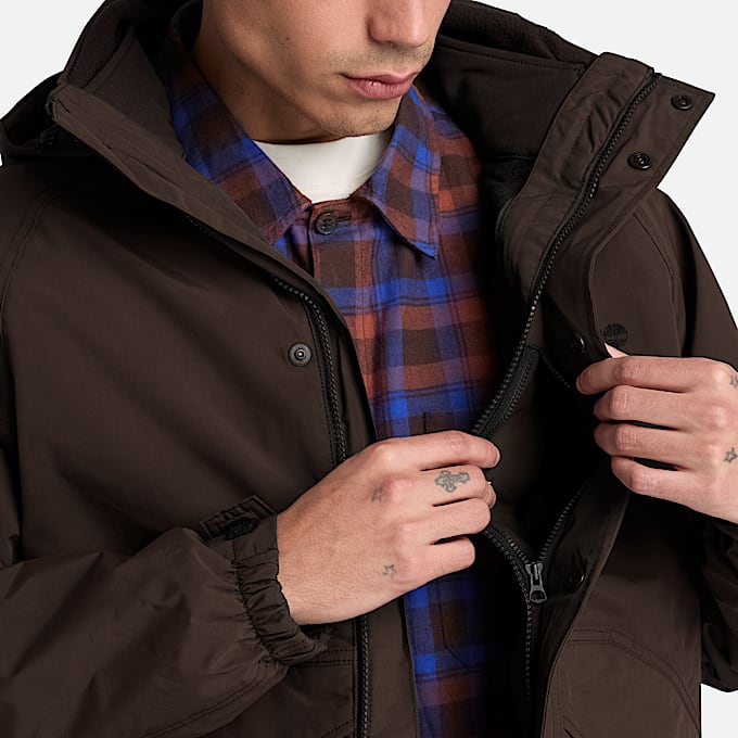 Wasserdichte 3in1Jacke fr Herren in Dunkelbraun TBL Braun ALT3